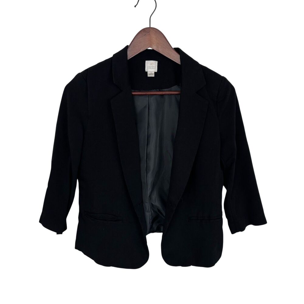 LC Lauren Conrad Black 3/4 Sleeve Blazer Jacket Women’s 4